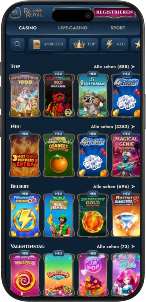 Reichhaltige Auswahl an Casino-Spielen